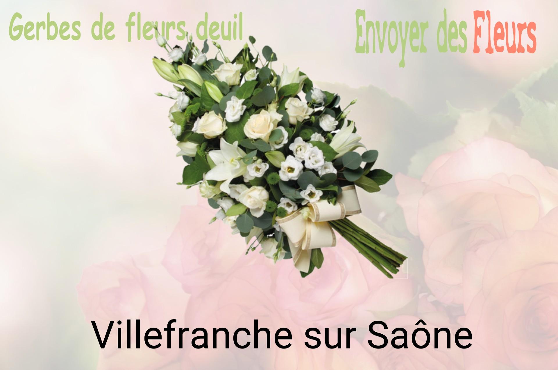 Gerbe de fleurs de deuil livrée à Villefranche-sur-Saône